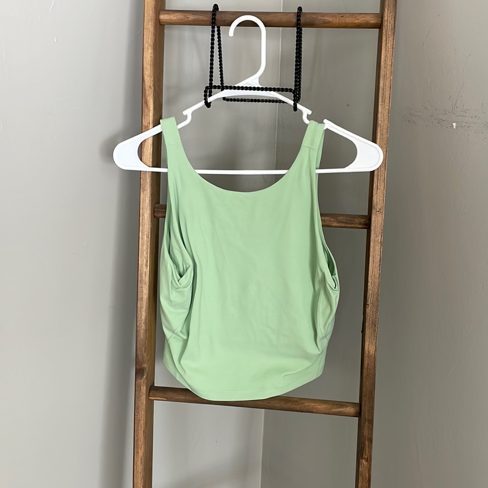 Lululemon high neck align cropped tank! Excellent condition!!!! Light mint.